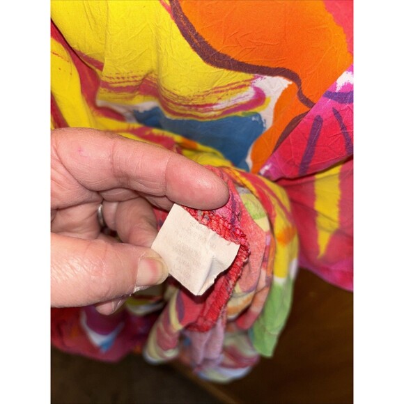 Jams World Vintage Dress Hawaii Button Down Pockets Short Sleeve Floral Print L - Picture 8 of 9